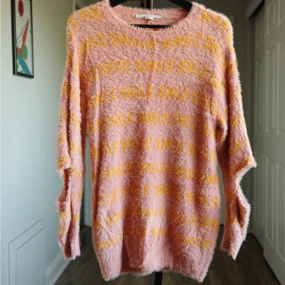 Stella McCartney Pink and Yellow Crew Neck Sweater